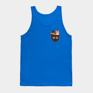 cute cat and dog in pocket Tank Top